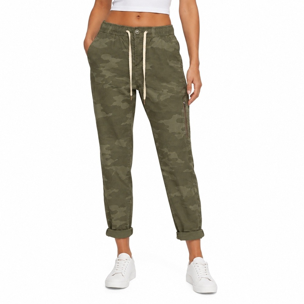 Vuori Jogger Ripstop Pants Womens Large Green CamoHiking Travel V412